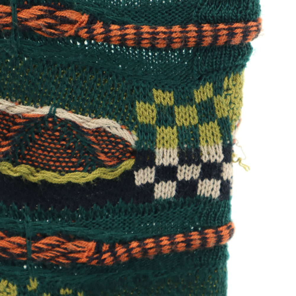 VERCELLI オールド 長袖 3D ニット L グリーン 他 セーター メンズ