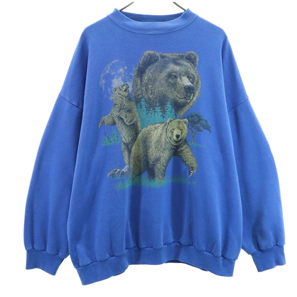 TULTEX タルテックス 90s オールド USA製 長袖 スウェット 2XL ブルー 裏起毛 トレーナー メンズ