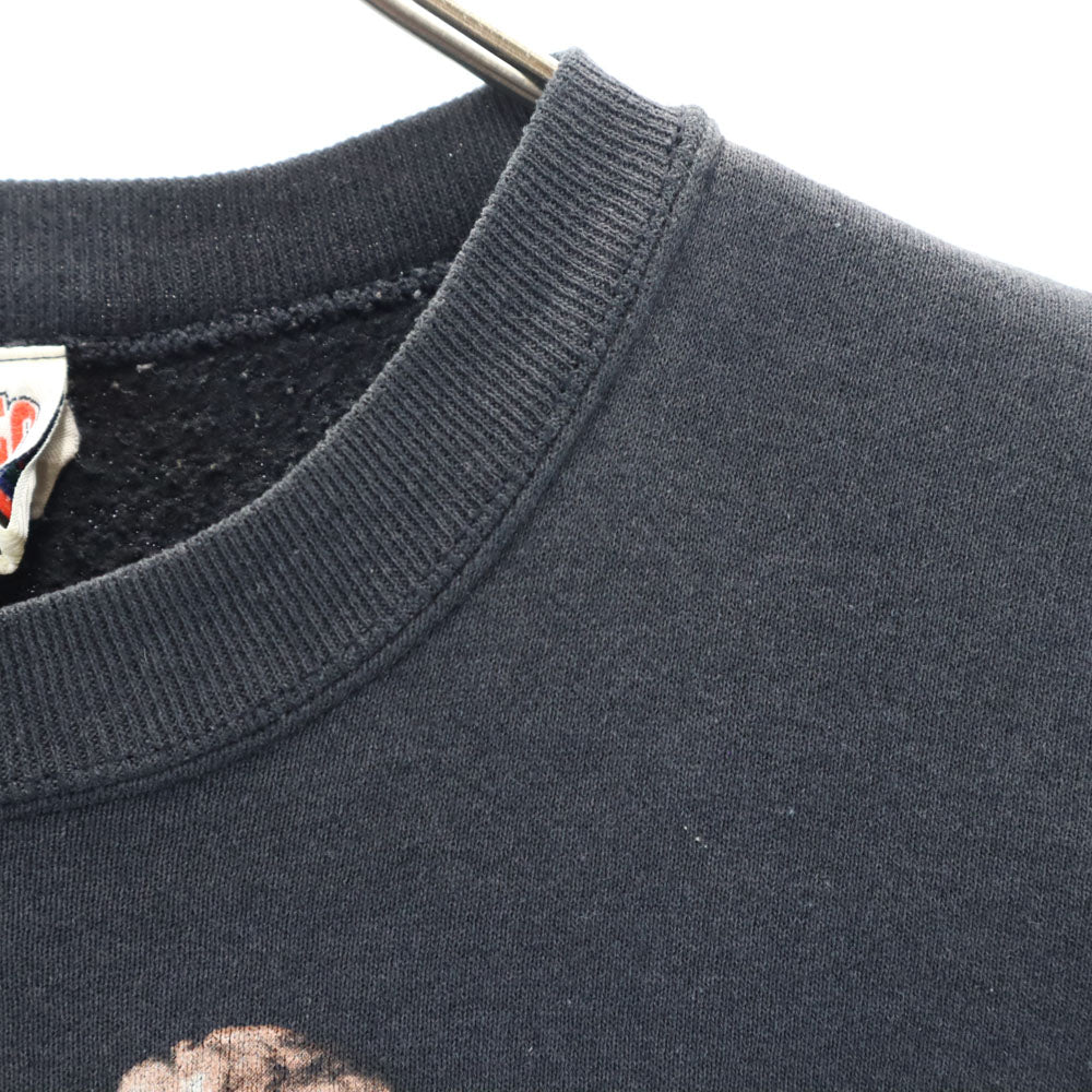 NUTMEG ナツメグ 90s オールド USA製 マイケルジョーダン 長袖 スウェット L ブラック 裏起毛 トレーナー メンズ