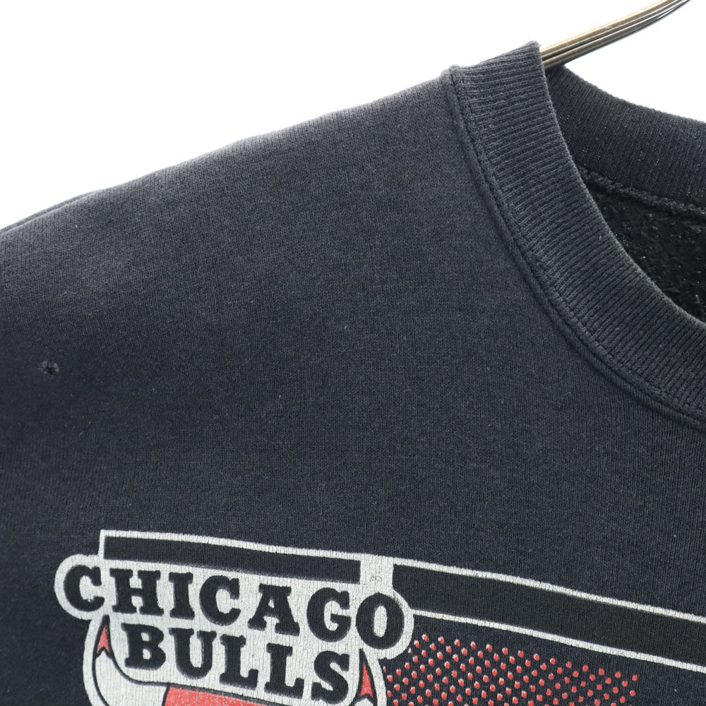 NUTMEG ナツメグ 90s オールド USA製 マイケルジョーダン 長袖 スウェット L ブラック 裏起毛 トレーナー メンズ