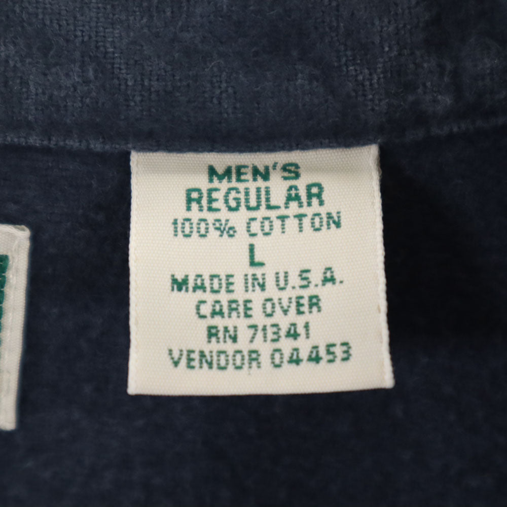 L.L.Bean エルエルビーン 80s ヴィンテージ USA製 シャモア 長袖 コットンシャツ L ブルー メンズ