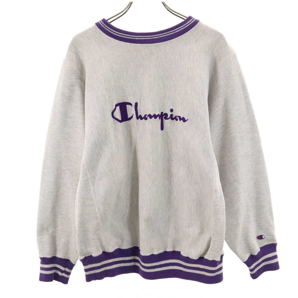 Champion チャンピオン 90s オールド USA製 刺繍タグ 長袖 リバースウィーブ スウェット M グレー REVERSE WEAVE裏起毛 トレーナー メンズ