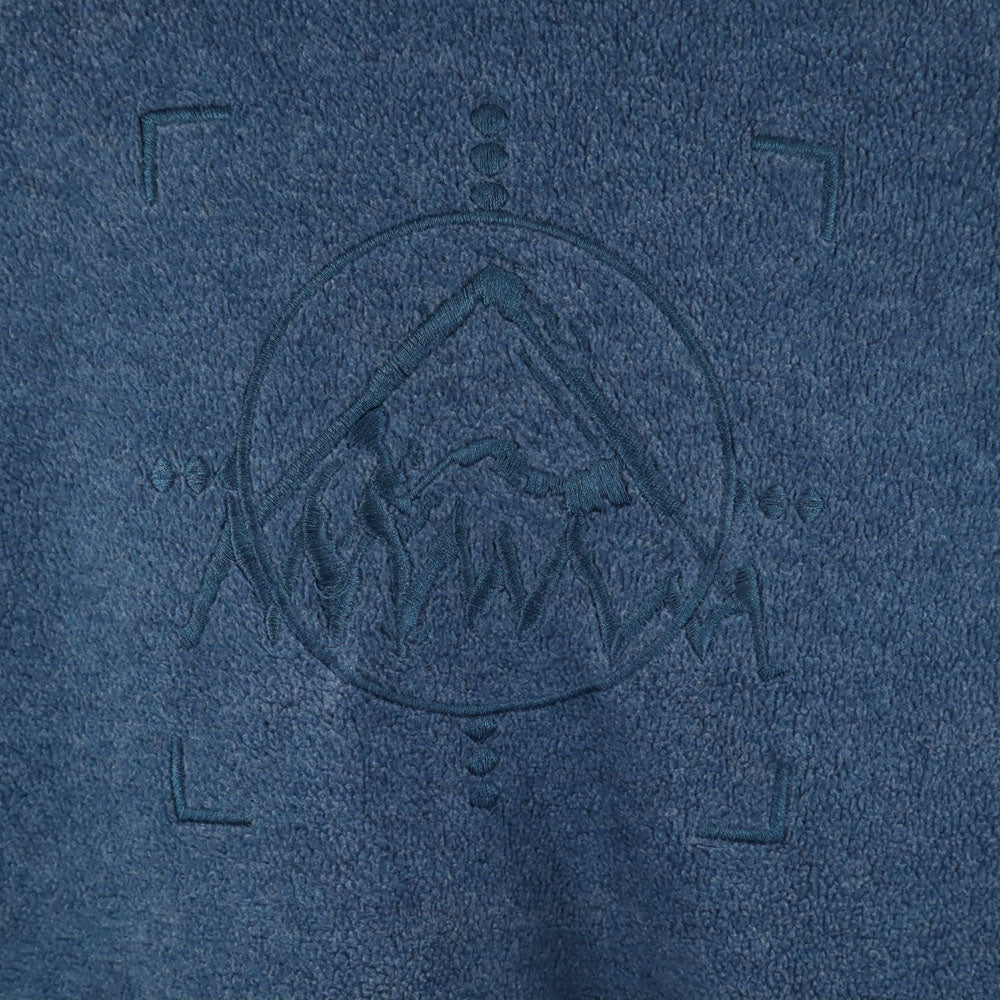 adidas アディダス 80s 90s オールド シンガポール製 万国旗タグ バックプリント 長袖 フリース カットソー M ブルー メンズ