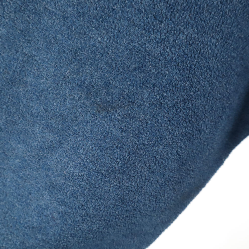 adidas アディダス 80s 90s オールド シンガポール製 万国旗タグ バックプリント 長袖 フリース カットソー M ブルー メンズ