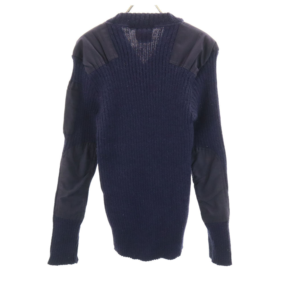 British Army イギリス軍 90s オールド イングランド製 ウールブレンド 長袖 コマンド セーター 4 ネイビー ニット インナー メンズ