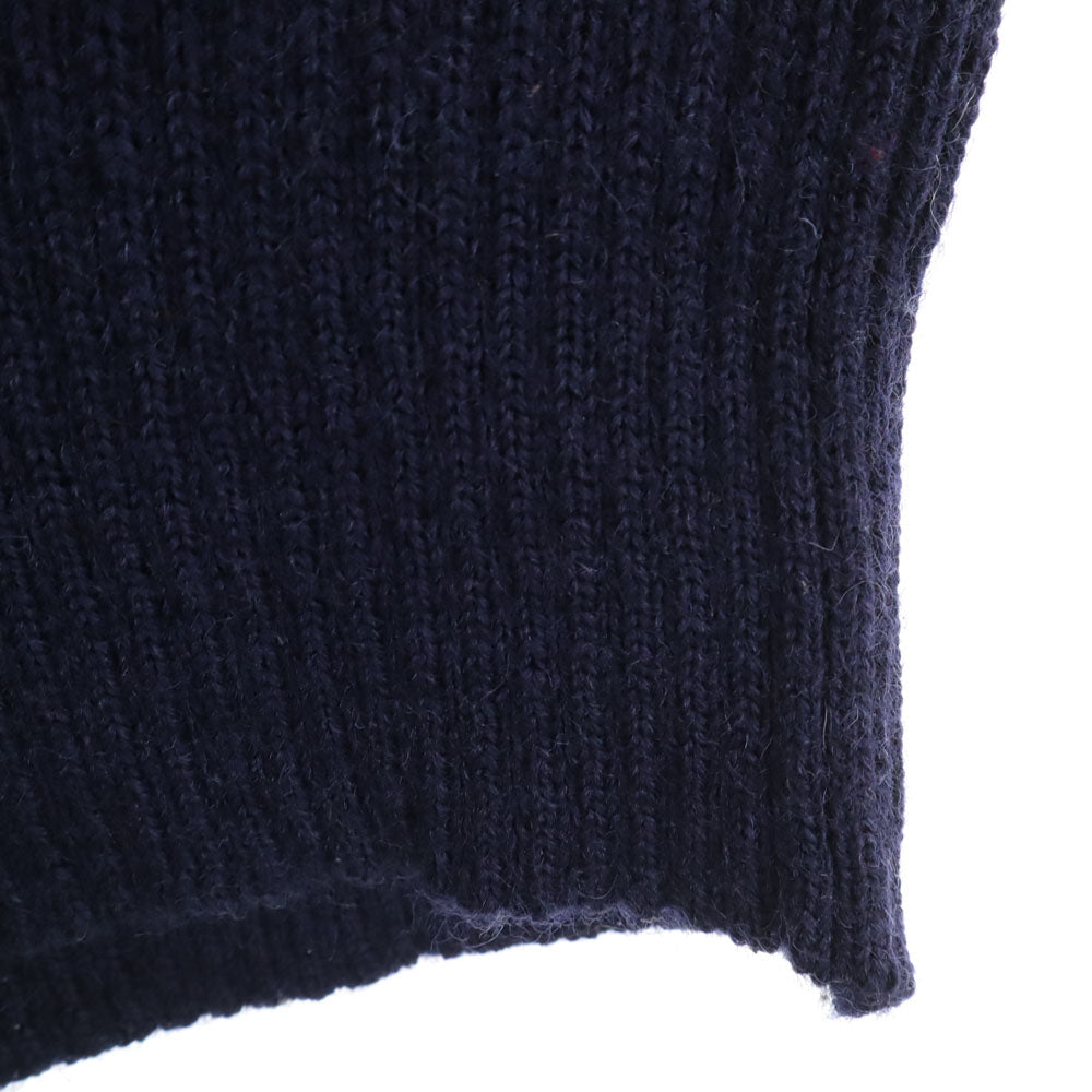 British Army イギリス軍 90s オールド イングランド製 ウールブレンド 長袖 コマンド セーター 4 ネイビー ニット インナー メンズ