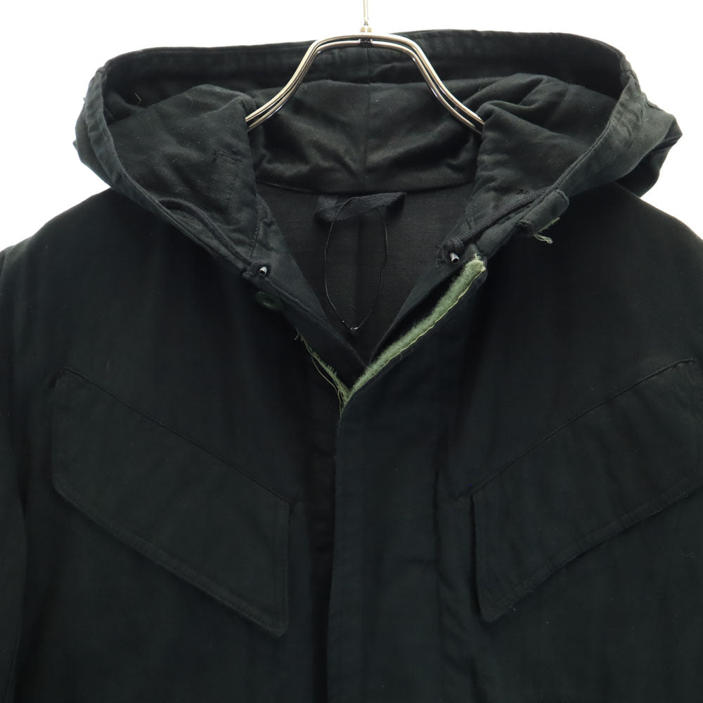 Belgium Army ベルギー軍 70s ヴィンテージ M-64 黒染め フーデッド フィールドジャケット 2F ブラック ユーロミリタリー メンズ