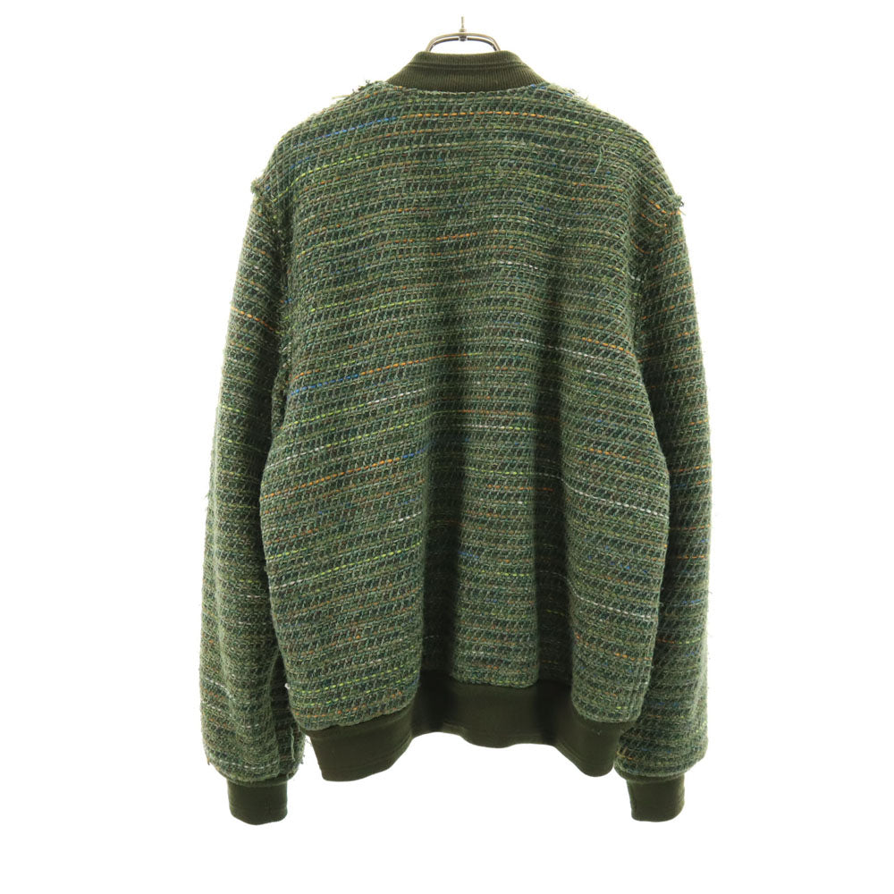 COOHEM コーヘン 日本製 ツイード フライトジャケット 48 グリーン系 Yonetomi  米富繊維 裏ファー メンズ