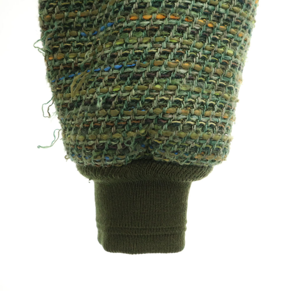 COOHEM コーヘン 日本製 ツイード フライトジャケット 48 グリーン系 Yonetomi  米富繊維 裏ファー メンズ