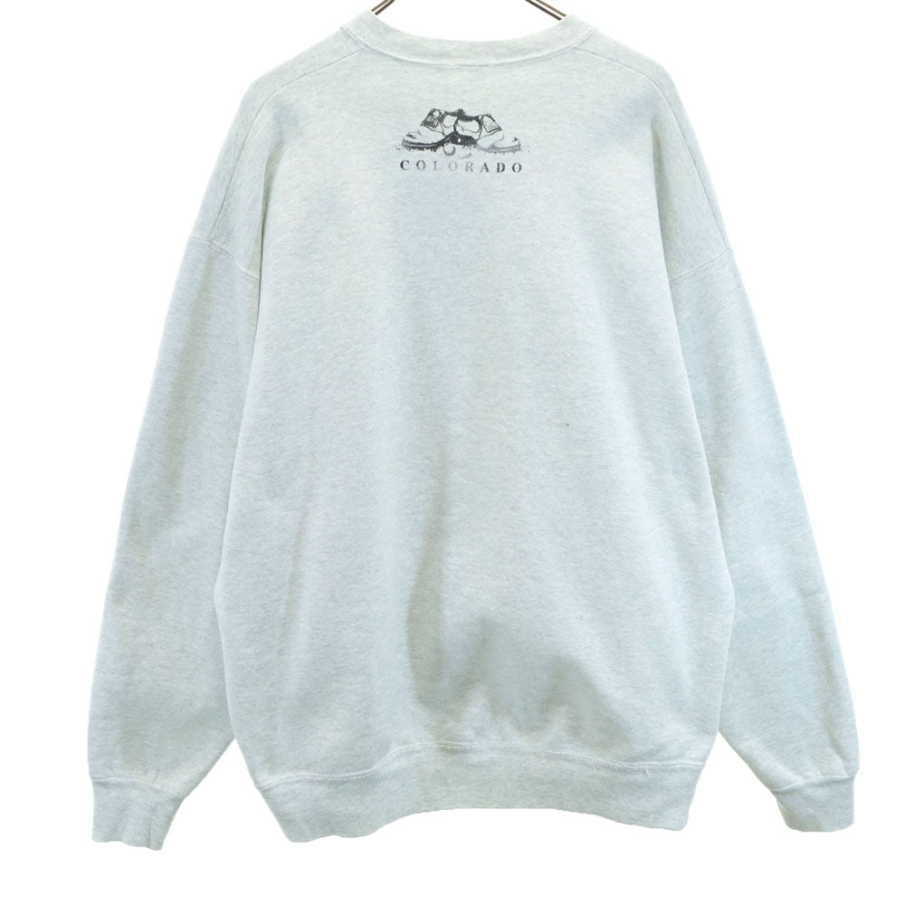 OLD オールド 80s 90s 長袖 ゴルフプリント スウェット グレー トレーナー 裏起毛 メンズ