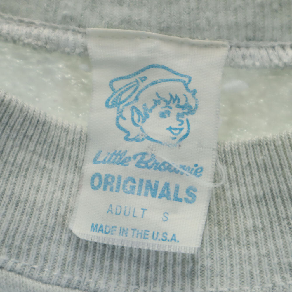 Little Brownie 80s 90s オールドUSA製 長袖 シベリアンハスキープリント スウェット S グレー トレーナー 裏起毛 メンズ