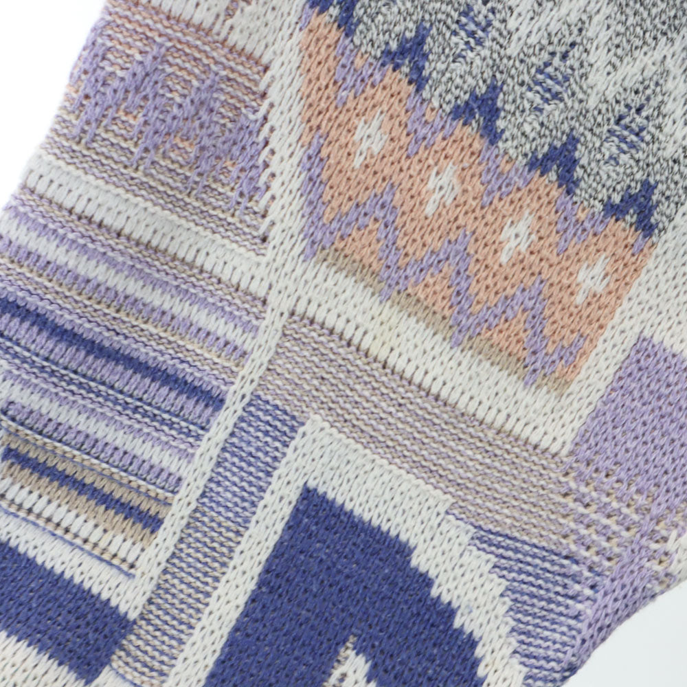 PRONTO UOMO 90s イタリア製 オールド 総柄 長袖 セーター 48 ホワイト 他 ニット メンズ