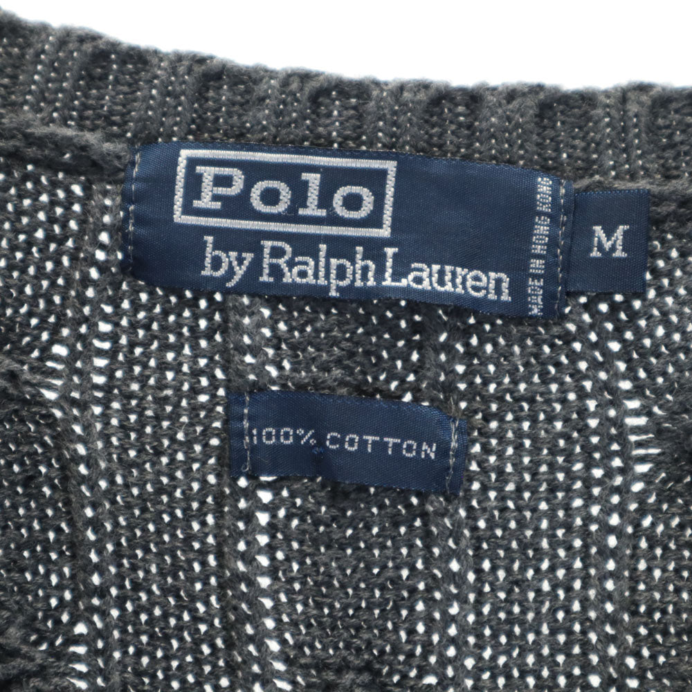 Polo by Ralph Lauren ポロバイラルフローレン 90s オールド 長袖 セーター M グレー ニット メンズ