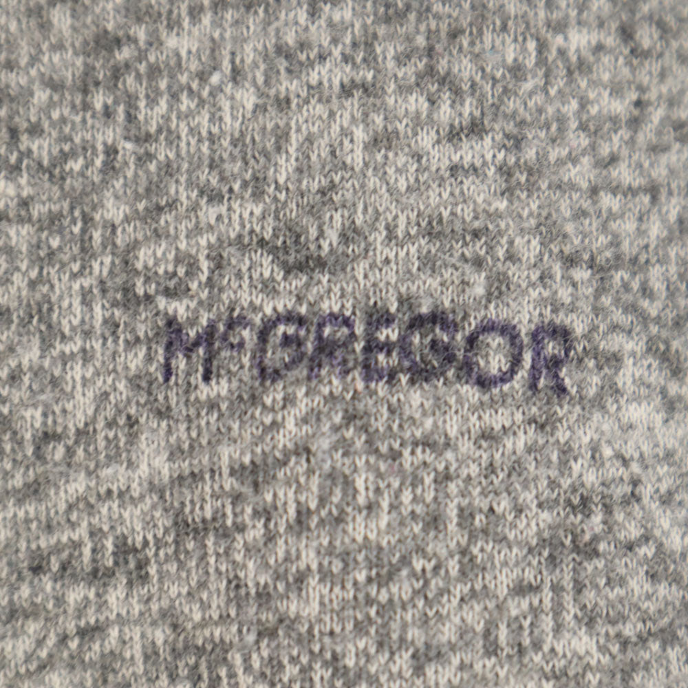 マクレガー 80s ヴィンテージ ルーマニア製 片爪YKK 長袖 裏地サーマル ジップパーカー M グレー McGregor 染み込みプリント メンズ