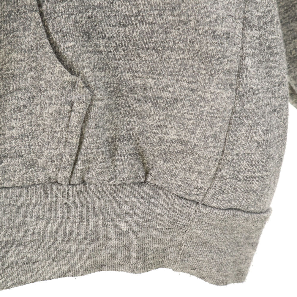 マクレガー 80s ヴィンテージ ルーマニア製 片爪YKK 長袖 裏地サーマル ジップパーカー M グレー McGregor 染み込みプリント メンズ