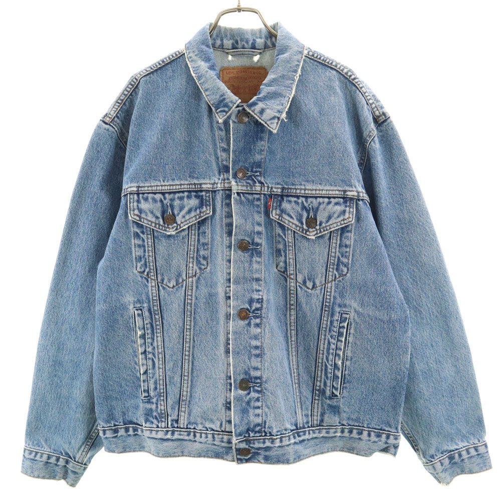 Levi's リーバイス 90s 70503-02 オールド チュニジア製 ユーロ ハンドウォーマポケット デニムジャケット L ブルー ユーロリーバイス ビッグサイズ メンズ