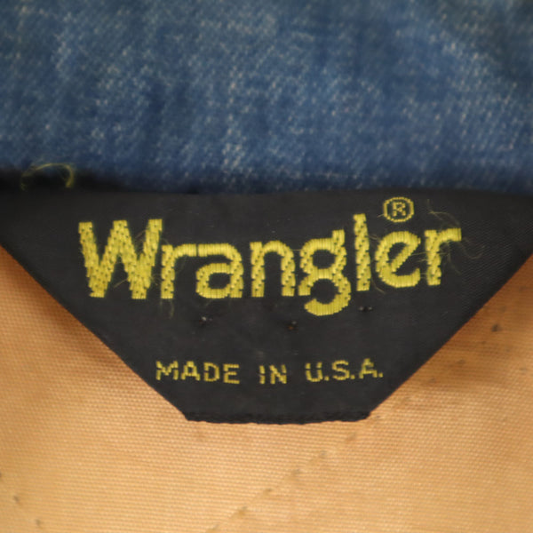 ラングラー 70s ヴィンテージ USA製 三角タグ デニムジャケット ブルー Wrangler ジージャン メンズ