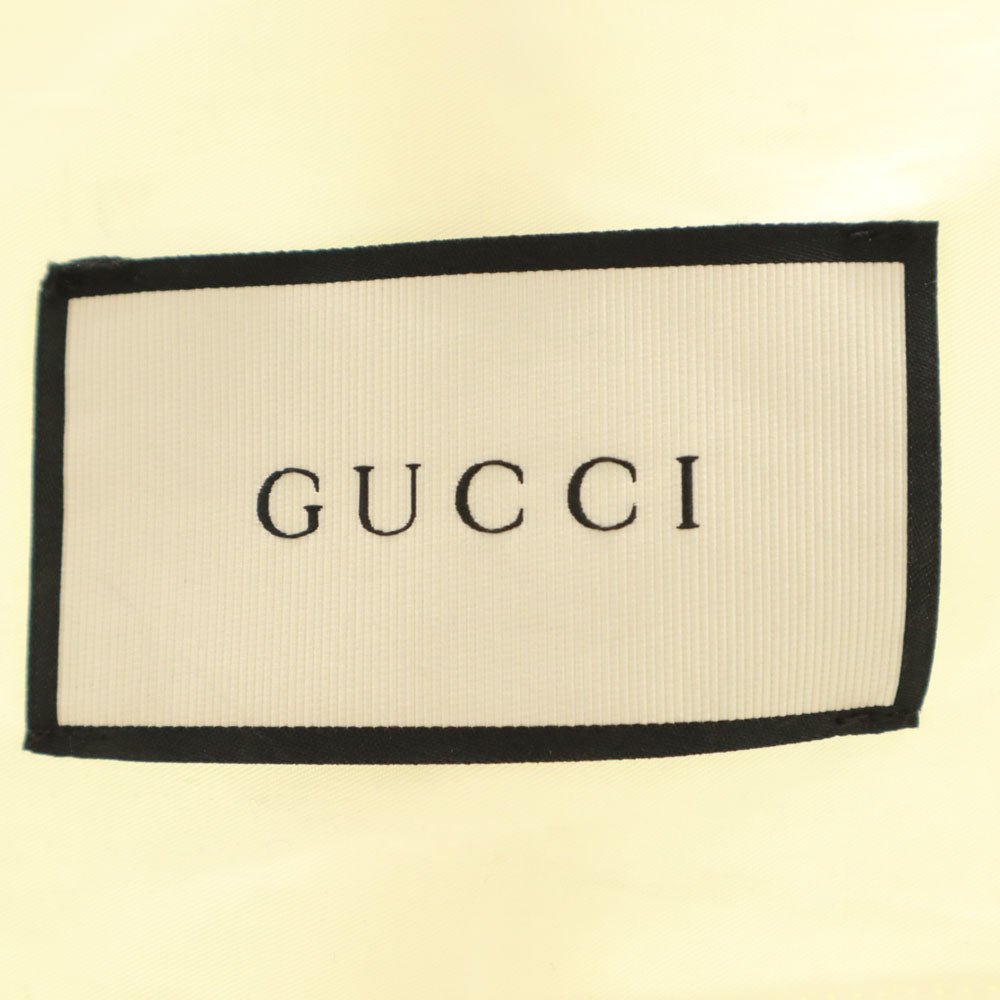 GUCCI グッチ 491948 イタリア製 ゴートレザー ダブルライダースジャケット 36 ゴールド スパンコール ショート丈 ハンガー 衣装カバー付き レディース