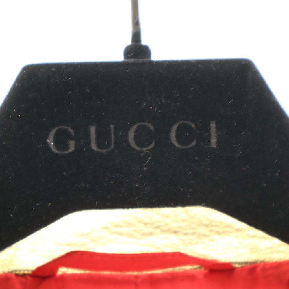 GUCCI グッチ 491948 イタリア製 ゴートレザー ダブルライダースジャケット 36 ゴールド スパンコール ショート丈 ハンガー 衣装カバー付き レディース