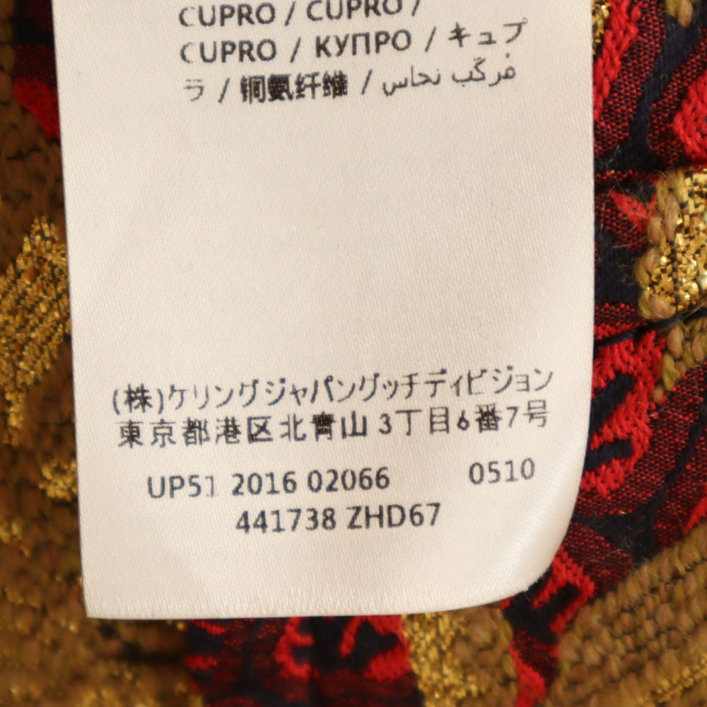 GUCCI グッチ 441738 イタリア製 花柄 ジャガード ジャケット 38 レッド 他 リボン ハンガー付き レディース