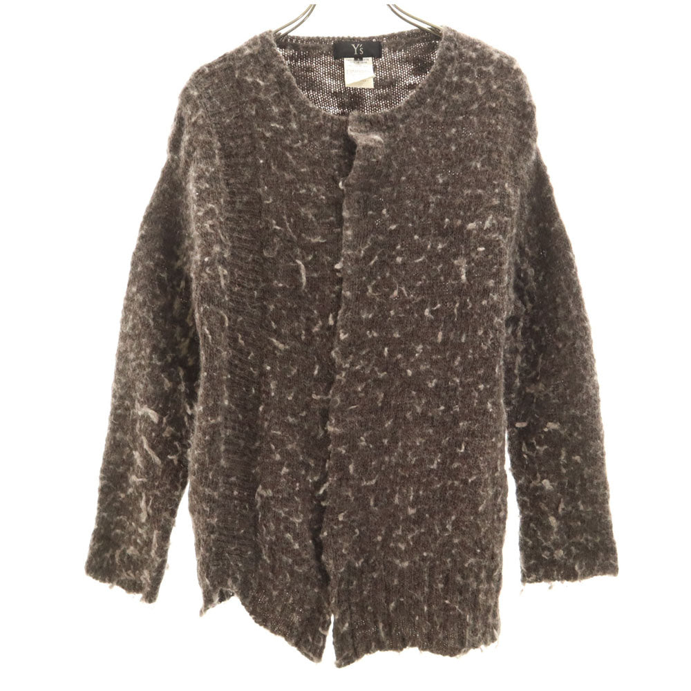 Y's ワイズ 日本製 長袖 ニットカーディガン 2 ブラウン系 ヨウジヤマモト メンズ