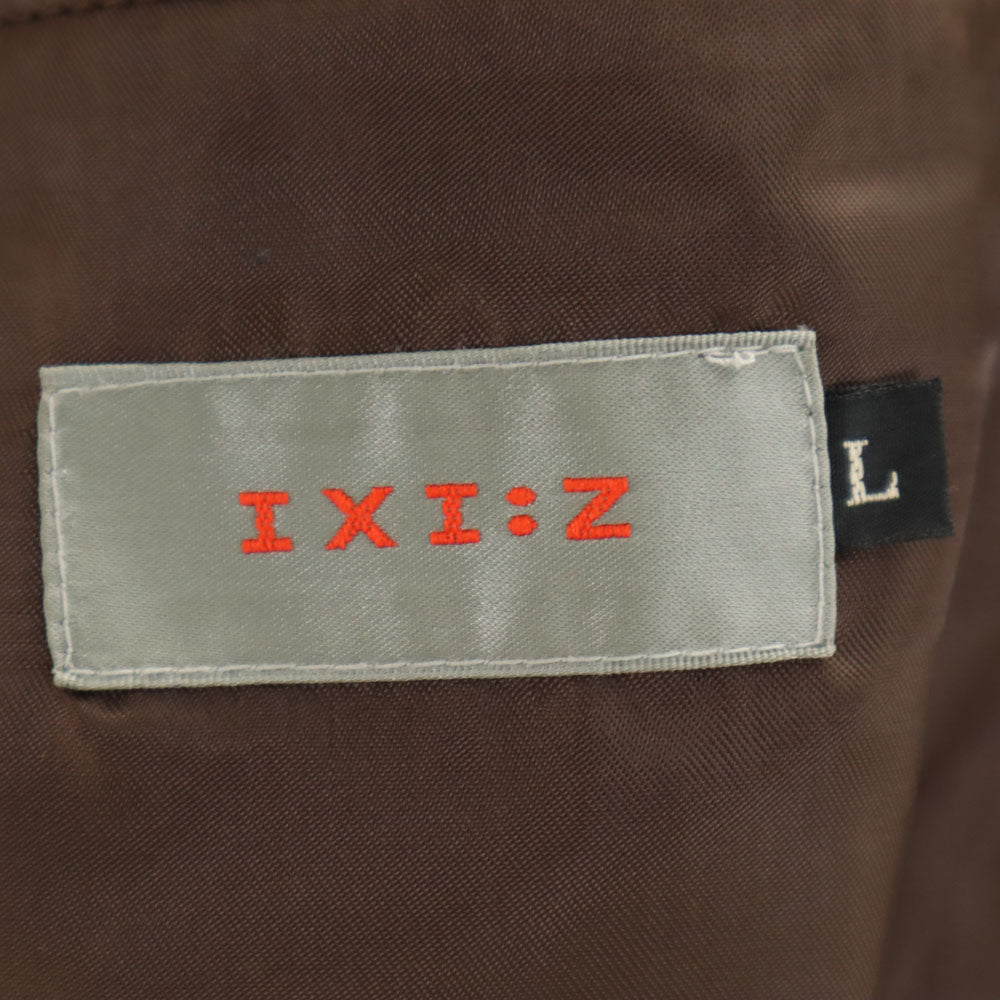 イクシーズ 牛革 レザージャケット L ブラウン IXI:Z メンズ