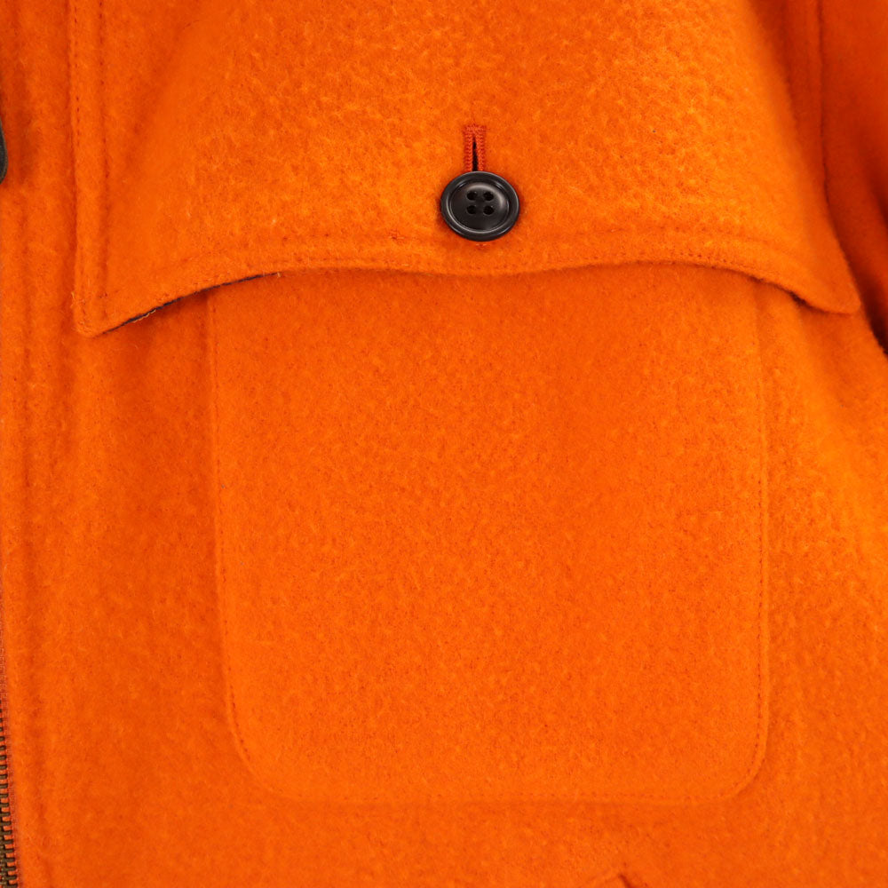アーサーズビーイング ウールブレンド ジップジャケット L オレンジ メンズ