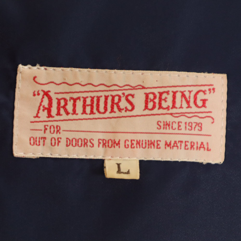 アーサーズビーイング ウールブレンド ジップジャケット L オレンジ メンズ