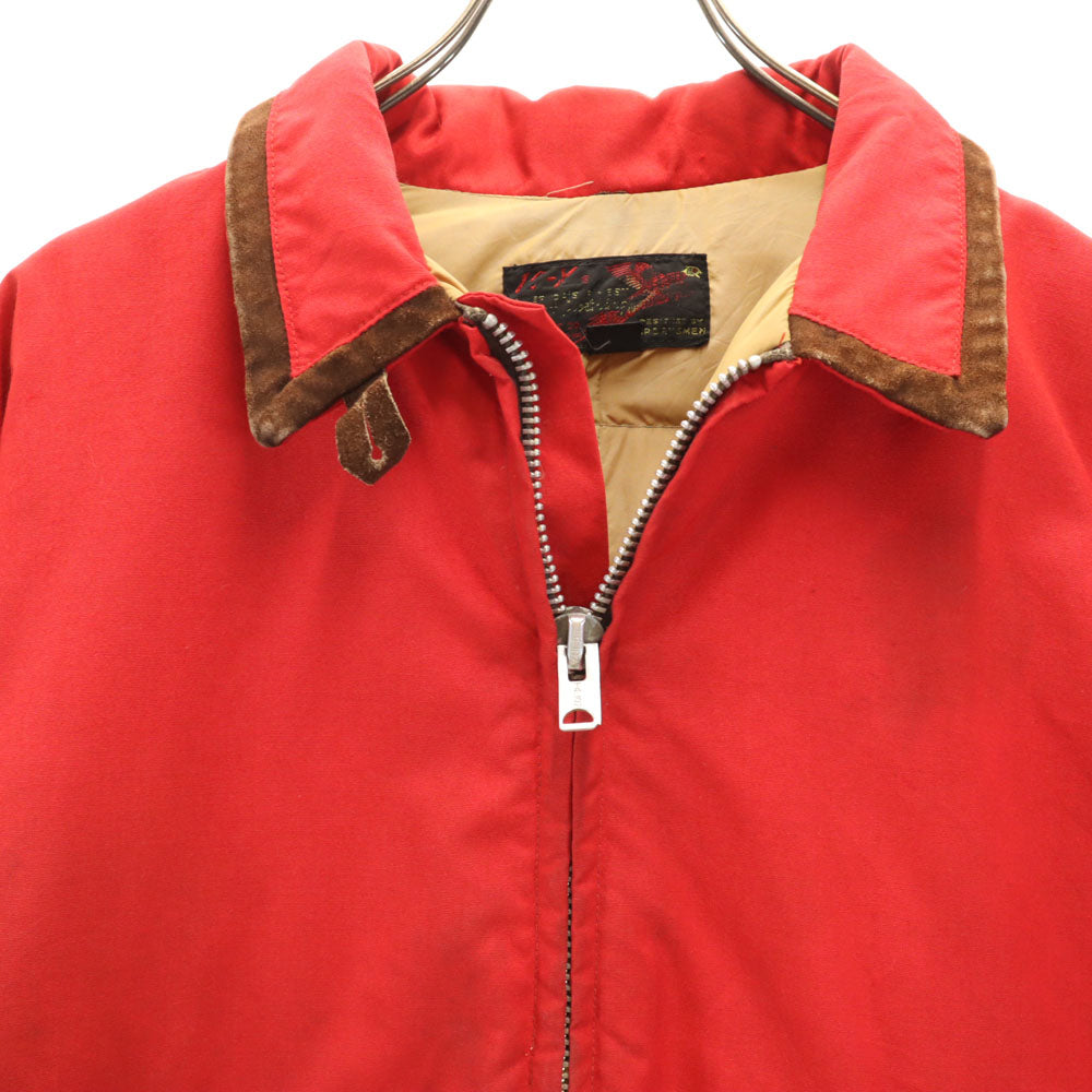 テンエックス 70s ヴィンテージ USA製 デカタロン グースダウン ハンティングジャケット L レッド 裏キルティング メンズ