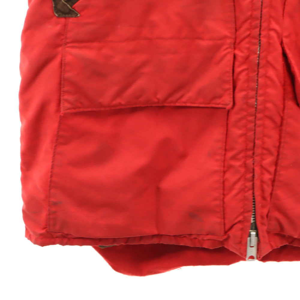 テンエックス 70s ヴィンテージ USA製 デカタロン グースダウン ハンティングジャケット L レッド 裏キルティング メンズ