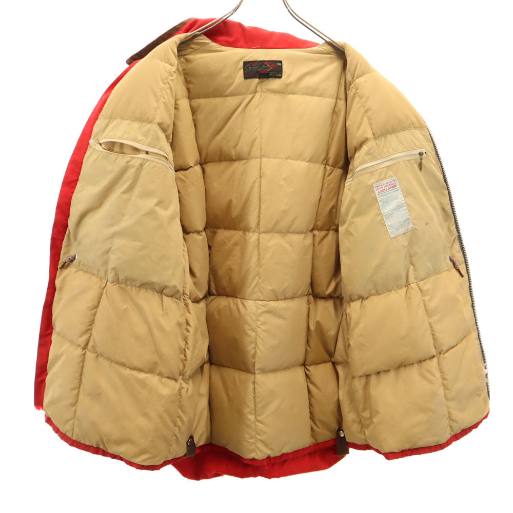 テンエックス 70s ヴィンテージ USA製 デカタロン グースダウン ハンティングジャケット L レッド 裏キルティング メンズ