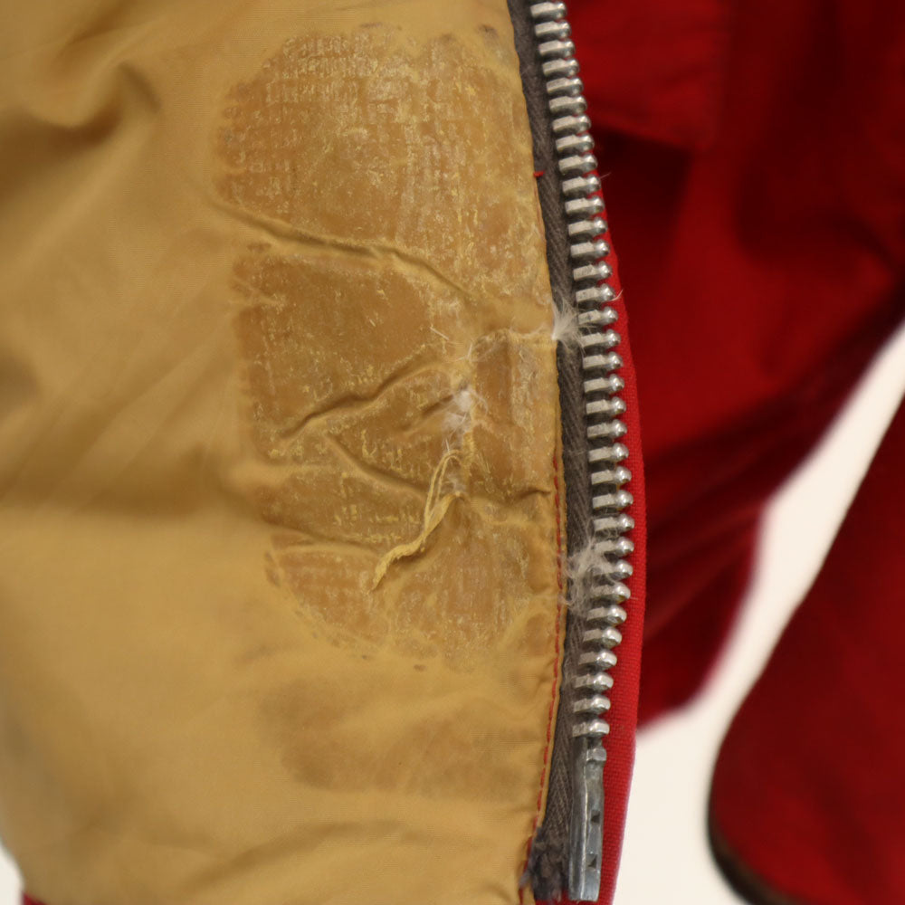 テンエックス 70s ヴィンテージ USA製 デカタロン グースダウン ハンティングジャケット L レッド 裏キルティング メンズ