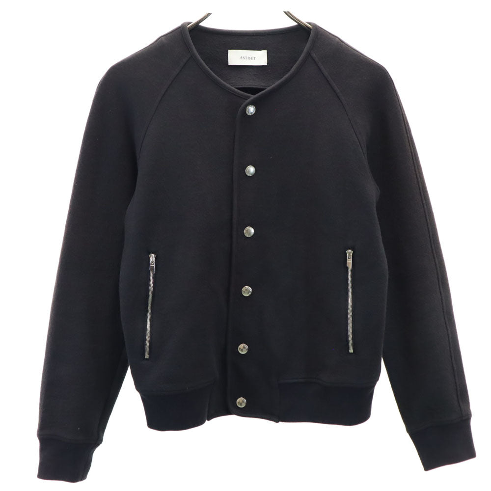 ASTRAET アストラット 日本製 ノーカラージャケット チャコールグレー レディース