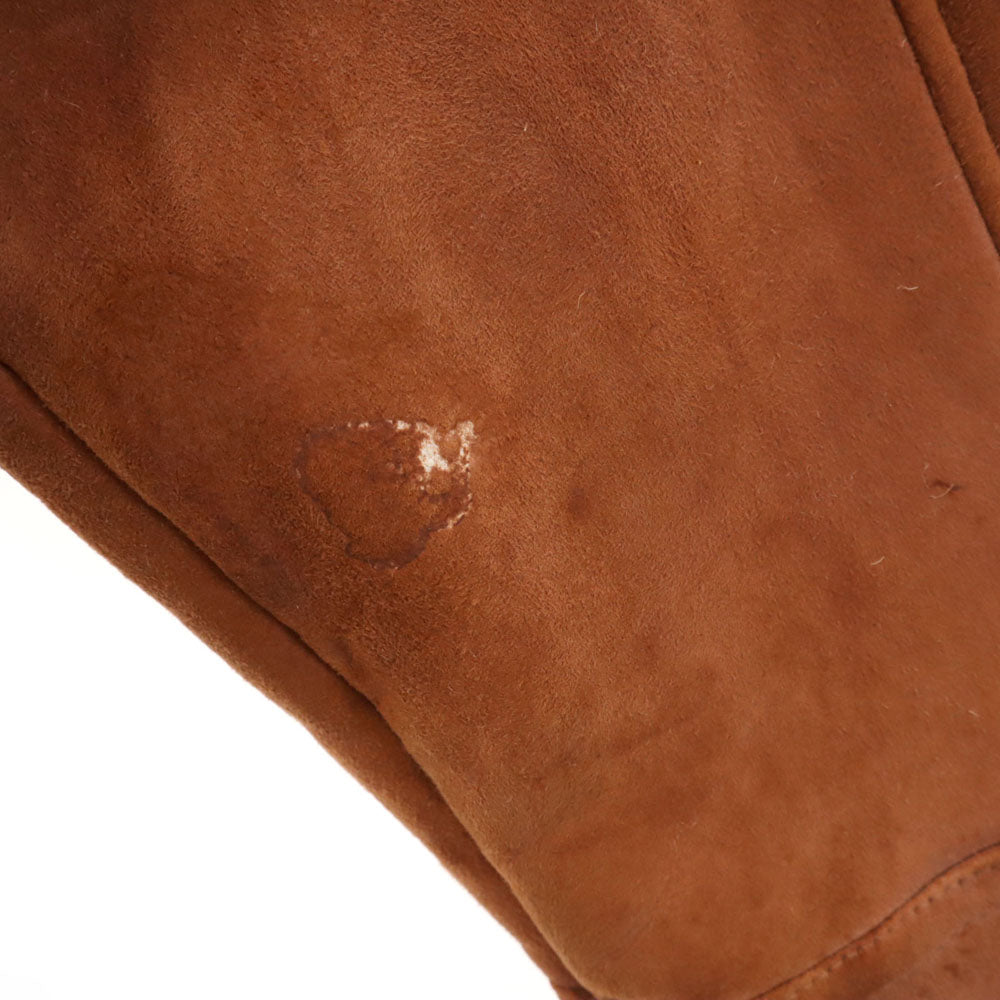 ヴィンテージ 80s トルコ製 シャーリング加工 ムートンジャケット free ブラウン VINTAGE フーディー レディース