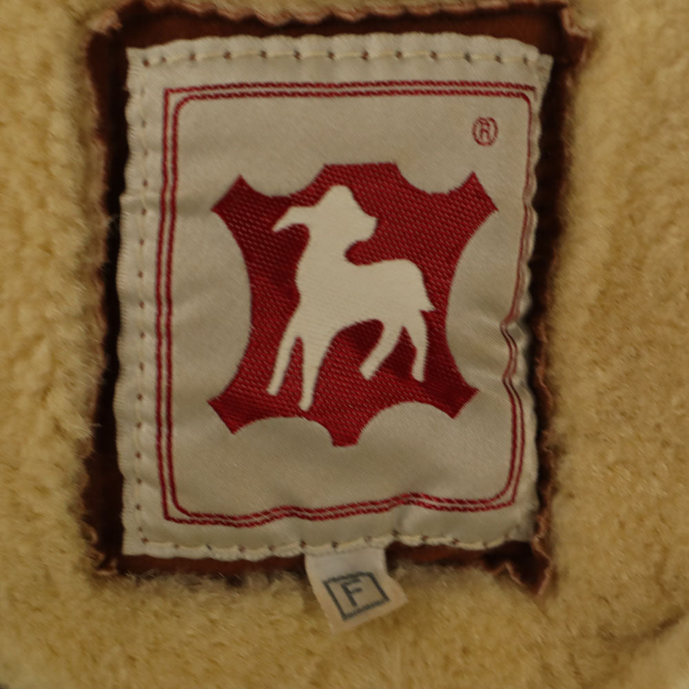 ヴィンテージ 80s トルコ製 シャーリング加工 ムートンジャケット free ブラウン VINTAGE フーディー レディース