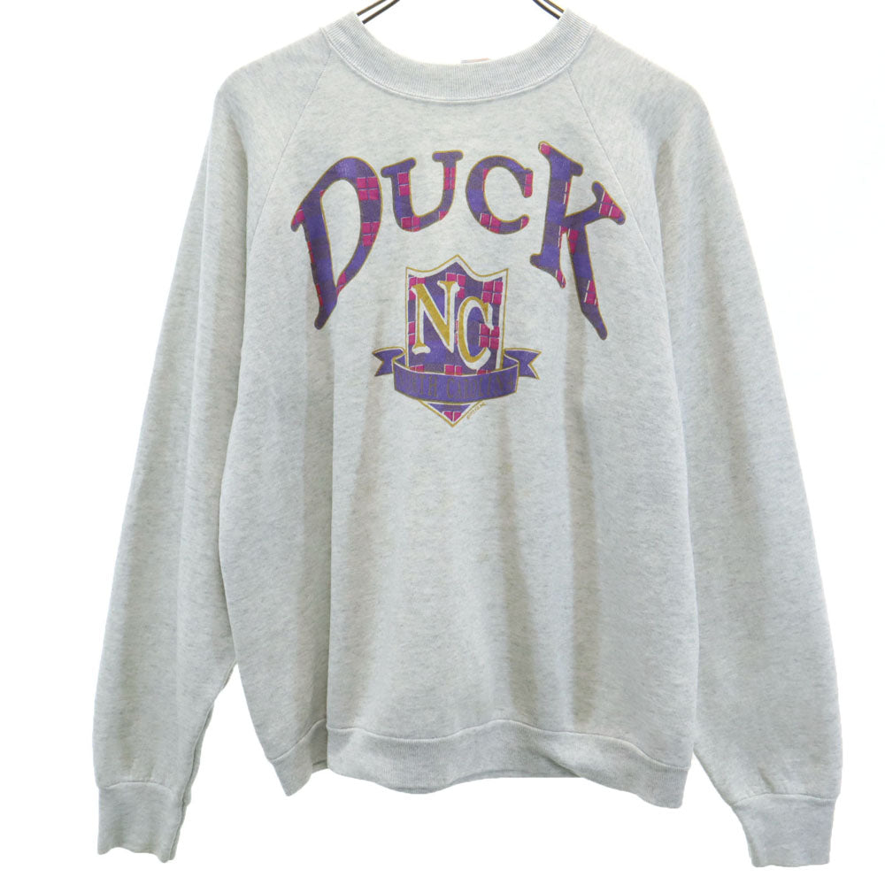 FRUIT OF THE LOOM フルーツオブザルーム 90s USA製 オールド 長袖 スウェット トレーナー L グレー系 裏起毛 メンズ