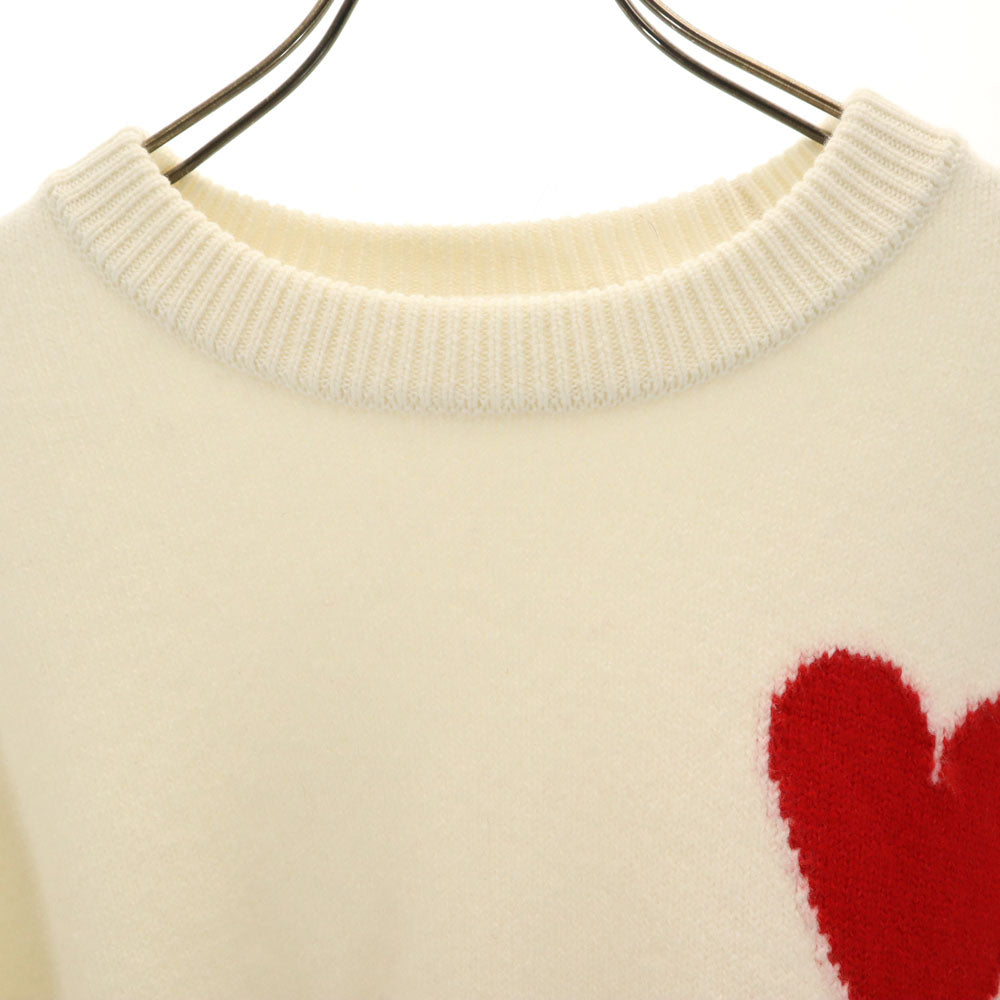 アミ ブルガリア製 長袖 セーター S ホワイト ami ニット レディース