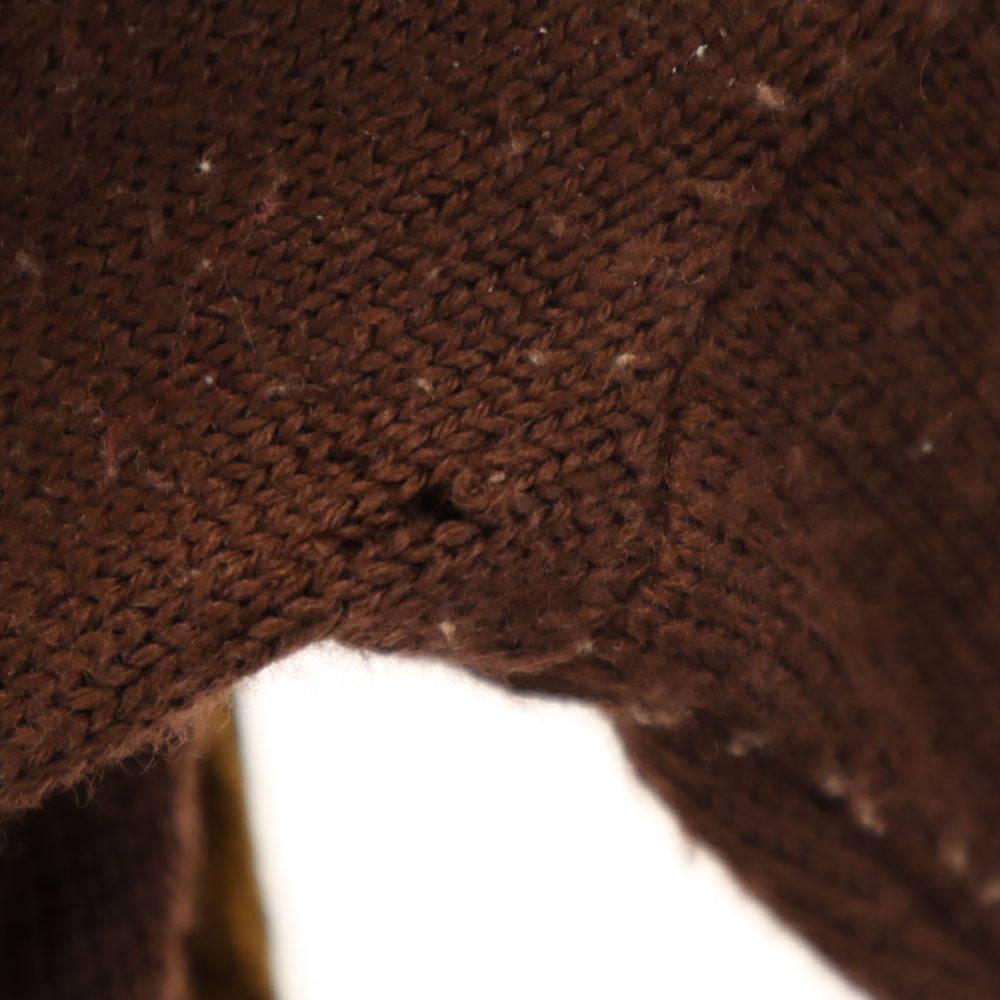 YVES SAINT LAURENT イヴサンローラン 90s 日本製 オールド 長袖 セーター LA ブラウン ニット ケーブル編み メンズ