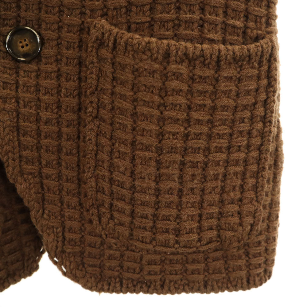 パニカーレ イタリア製 ウール ニット テーラードジャケット 42 ブラウン系 レディース