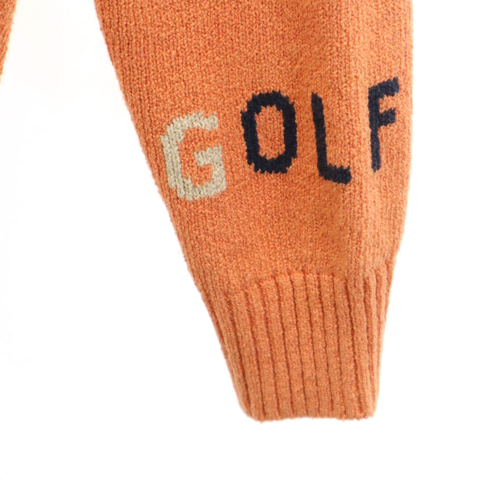 PEARLY GATES パーリーゲイツ ゴルフ 長袖 ニット 3 オレンジ セーター メンズ