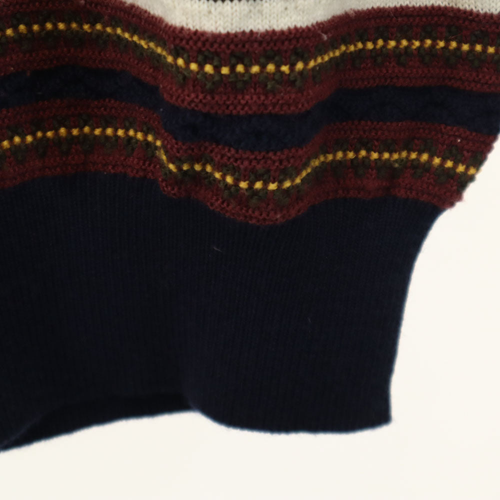 クリスチャンディオールスポーツ 90s ウールブレンド オールド モヘア混 アーガイル柄 長袖 セーター L ネイビー Christian Dior SPORTS ニット メンズ