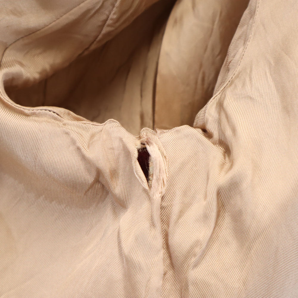 VINTAGE ヴィンテージ 60s 70s ヴィンテージ レザー切り替え ウール スタジャン ワインレッド チェーンステッチ メンズ