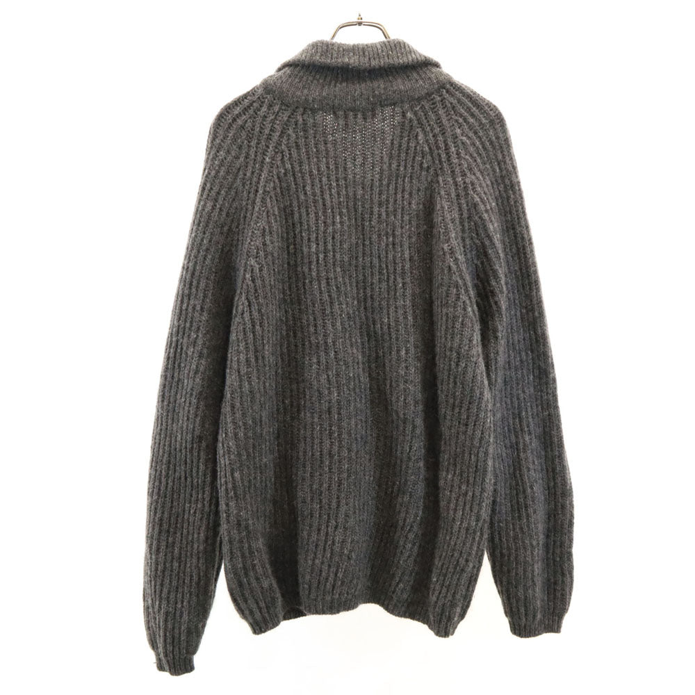 ブレニア 80s スコットランド製 ヴィンテージ 長袖 ニットカーディガン グレー メンズ