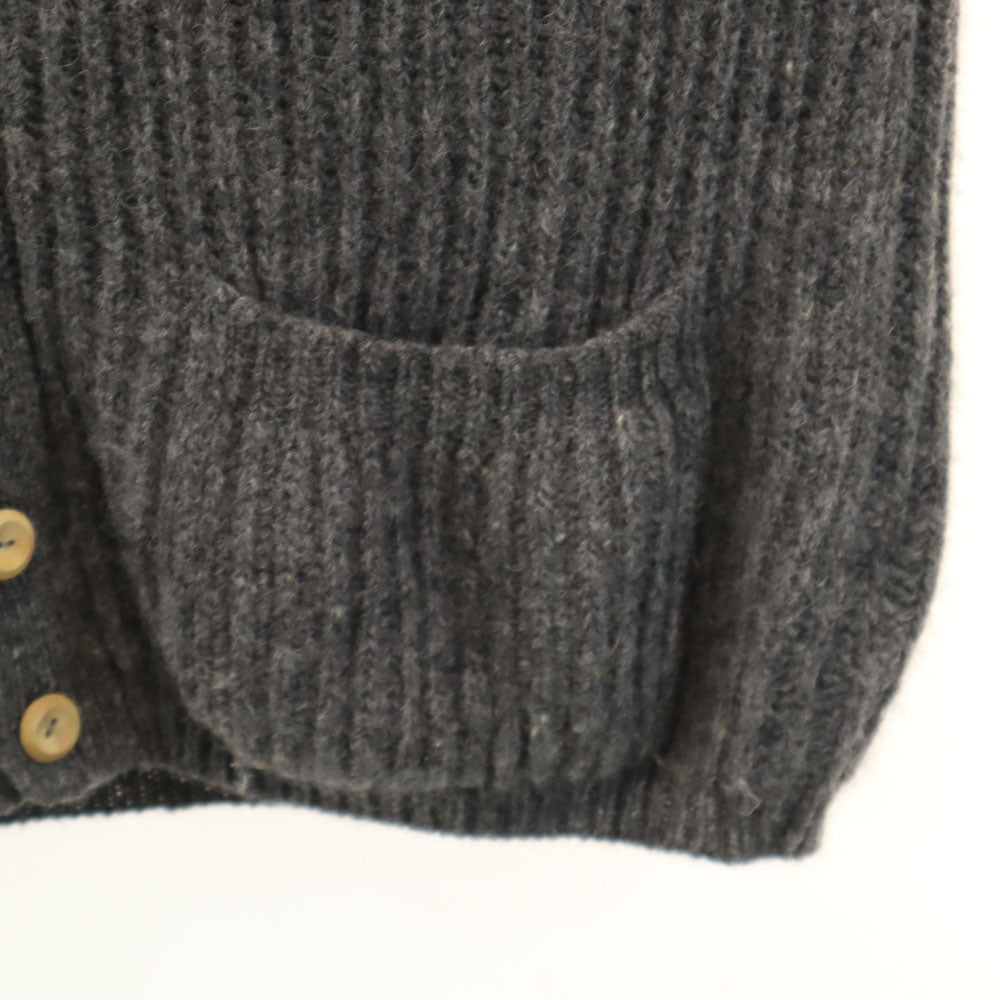 ブレニア 80s スコットランド製 ヴィンテージ 長袖 ニットカーディガン グレー メンズ