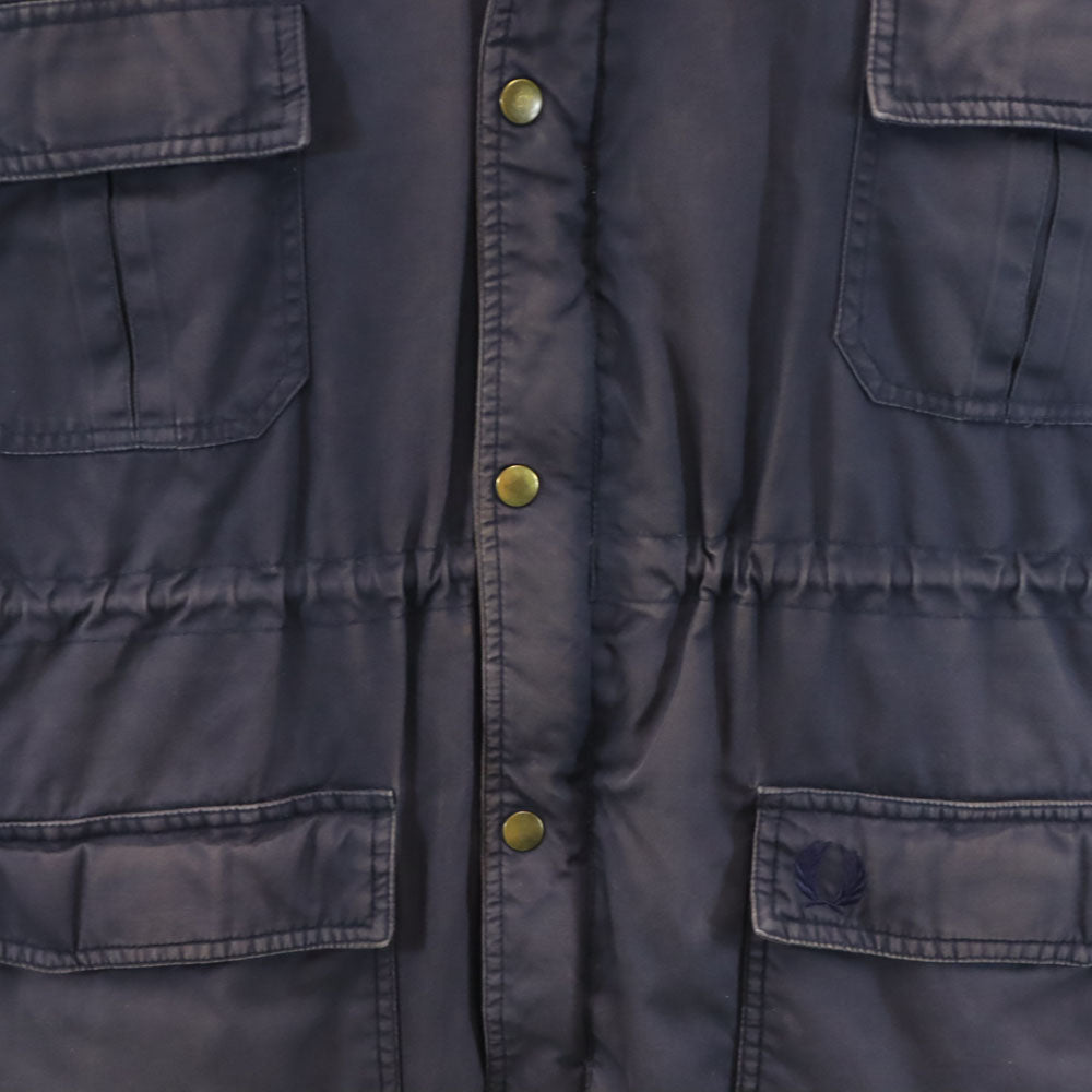 FRED PERRY フレッドペリー マウンテンパーカー M ネイビー 中綿ダウン メンズ