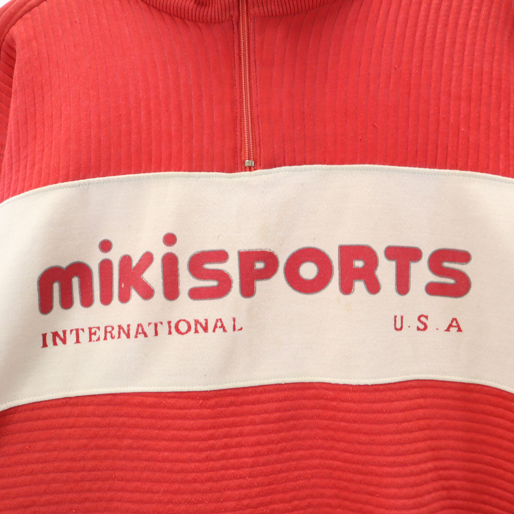 miki SPORTS ミキスポーツ 長袖 ハーフジップ トレーナー M レッド系 メンズ