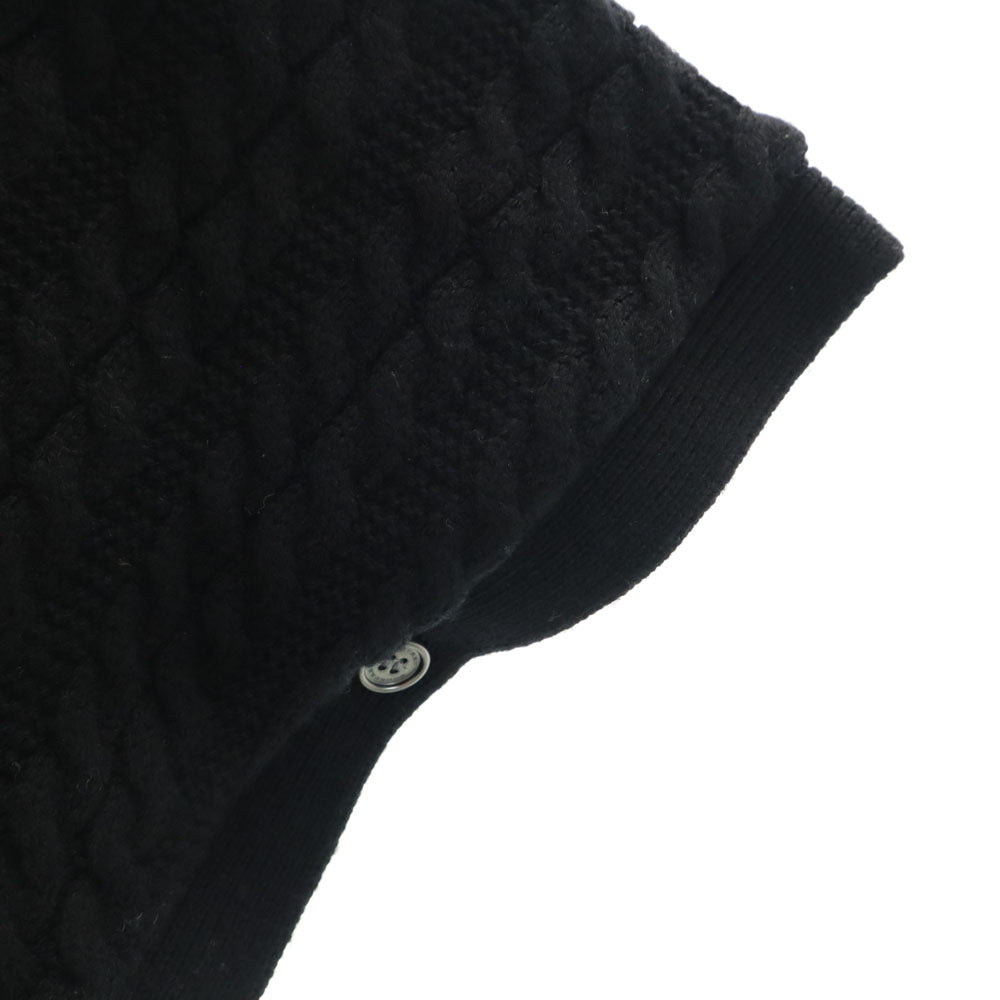 未使用 バーバリーチルドレン ウールブレンド 長袖 ポンチョ 18M-3Y ブラック レディース