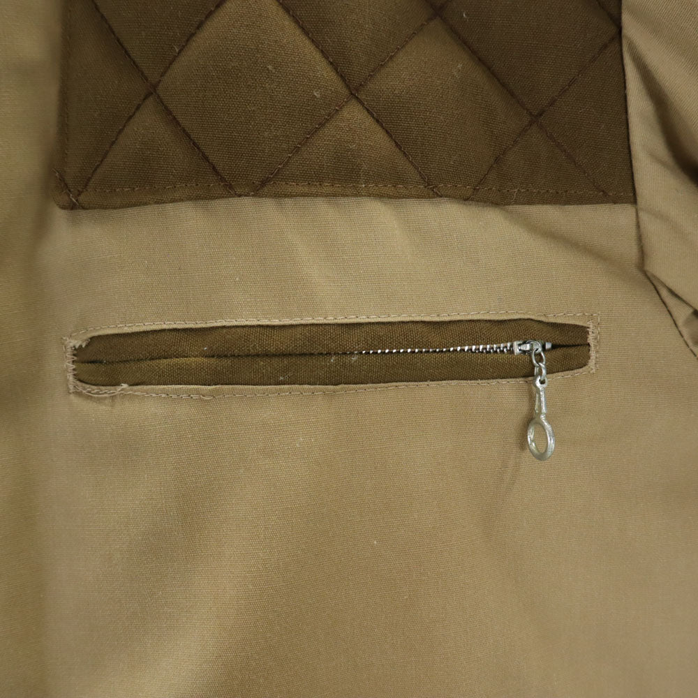 ブローニング 60s 70s ヴィンテージ アルミタロン デカタロン 襟コーデュロイ ハンティングジャケット ベージュ ダブルジップ メンズ