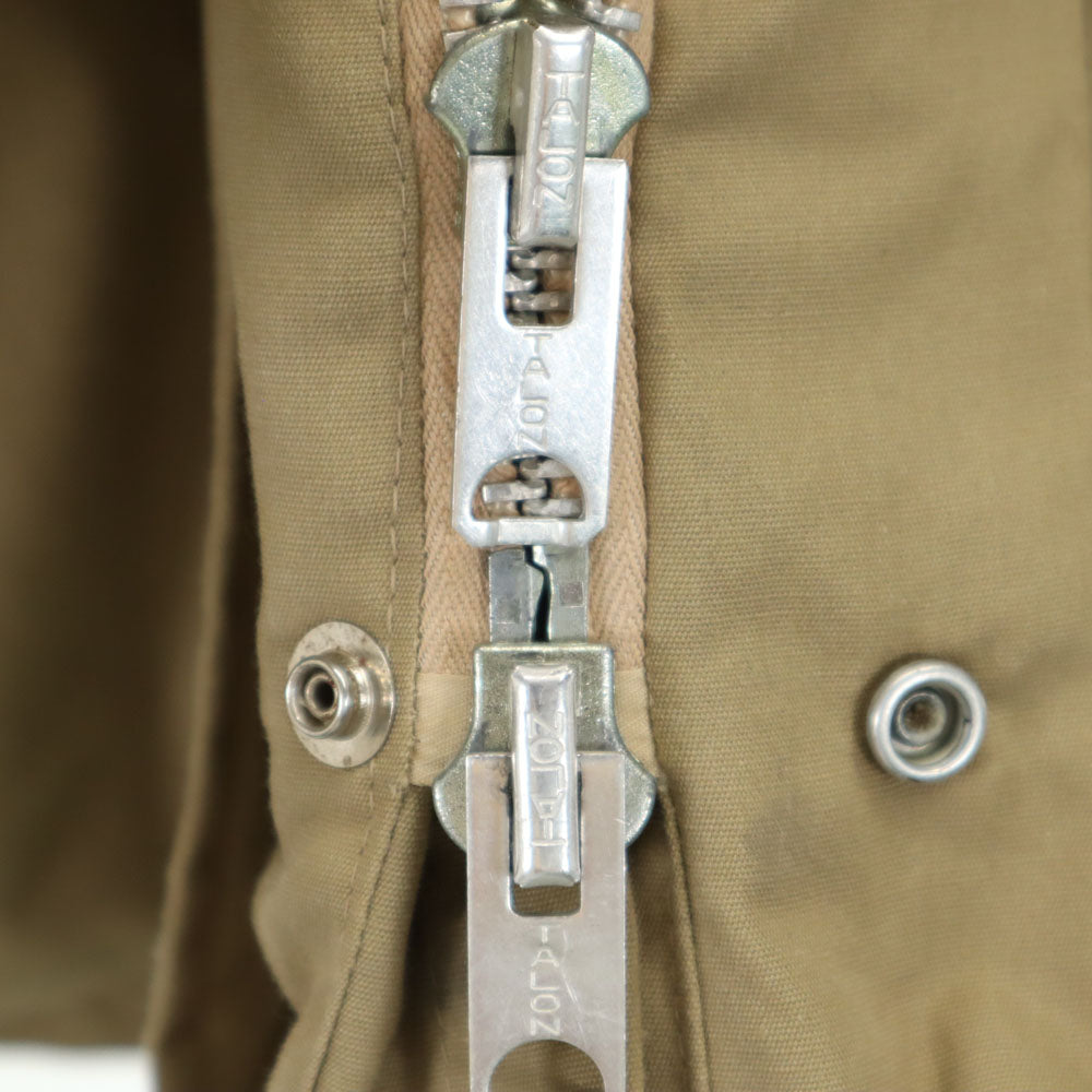 ブローニング 60s 70s ヴィンテージ アルミタロン デカタロン 襟コーデュロイ ハンティングジャケット ベージュ ダブルジップ メンズ