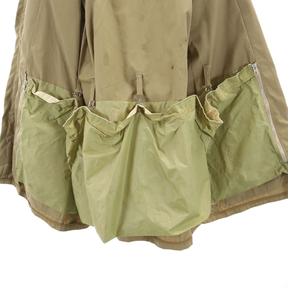 ブローニング 60s 70s ヴィンテージ アルミタロン デカタロン 襟コーデュロイ ハンティングジャケット ベージュ ダブルジップ メンズ